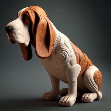 3D model Basset Hound dog (STL)